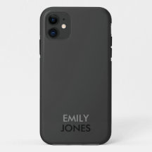 Simples preto e cinzas elegantes, personalizadas