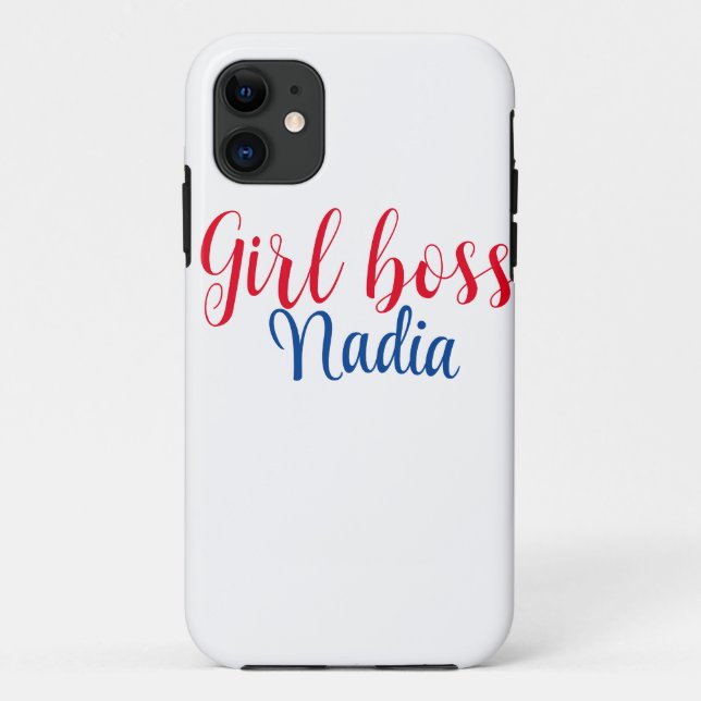 Capa Para iPhone 11 simples textos de imagem com nome de garota chefe  (Verso)