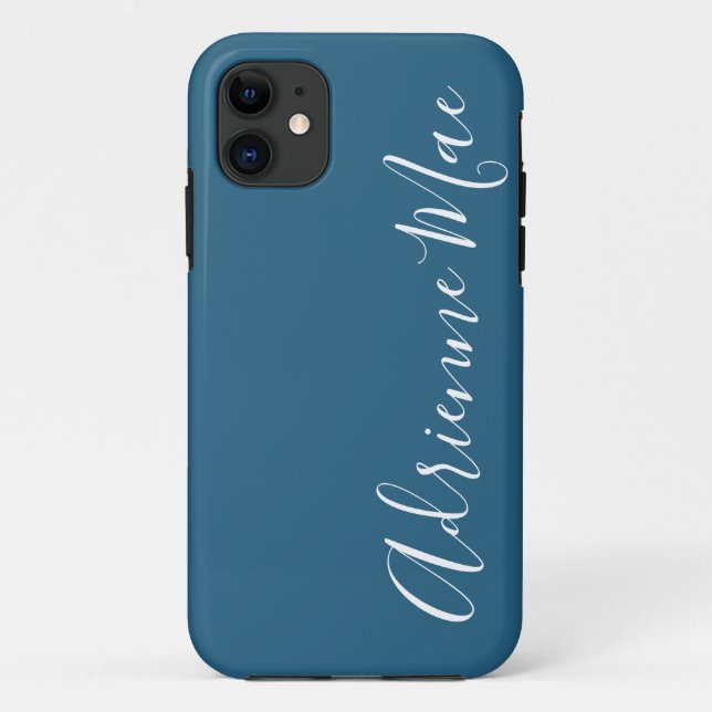 Capa Para iPhone 11 Simplesmente Personalizado Casco Verde Azul (Verso)