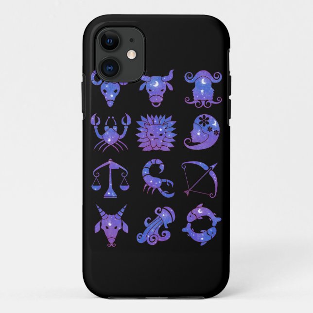 Capa Para iPhone 11 Sinais do caso do iPhone 5 Zodiac (Verso)
