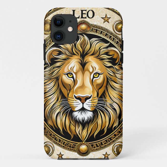 Capa Para iPhone 11 Sinal astrológico de Leo (Verso)