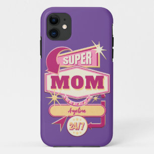 Capa Para iPhone 11 Sinal de Dinheiro Retroativo Super Mãe