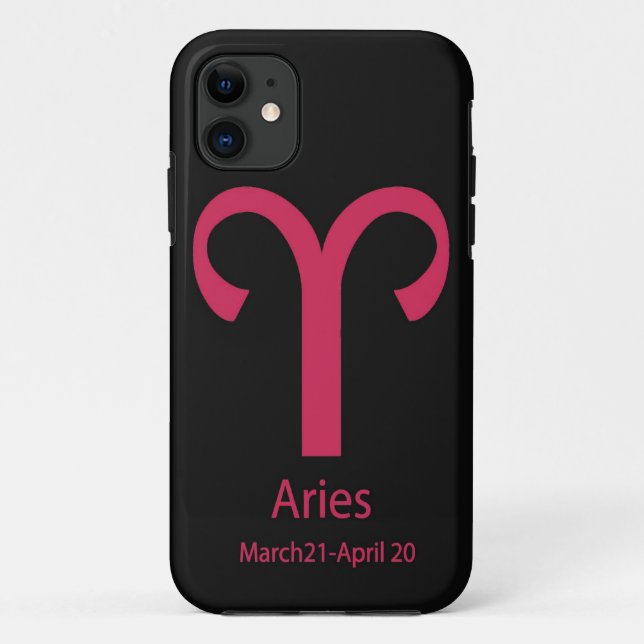 Capa Para iPhone 11 Sinal de estrela Aries (Verso)