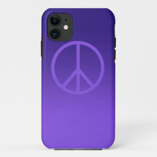 Capa Para iPhone 11 Sinal de paz roxo do índigo