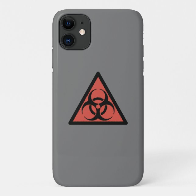 Capa Para iPhone 11 Sinal de perigo vermelho (Verso)