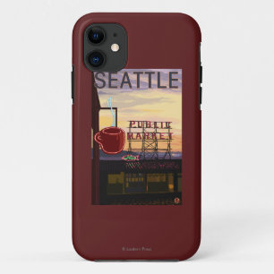 Capa Para iPhone 11 Sinal do mercado do lugar de SeattlePike e opinião