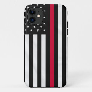 Capa Para iPhone 11 Sinalizador de Linha Vermelha fina