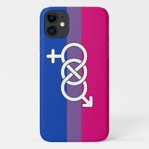Capa Para iPhone 11 Sinalizador de Símbolo de Orgulho Bissexual