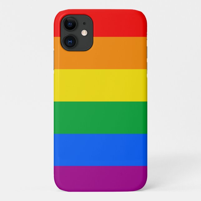 Capa Para iPhone 11 Sinalizador do Orgulho Arco-Íris LGBTQ+ (Verso)