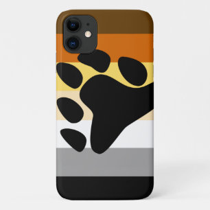 Capa Para iPhone 11 Sinalizador do Orgulho de Urso com Pata
