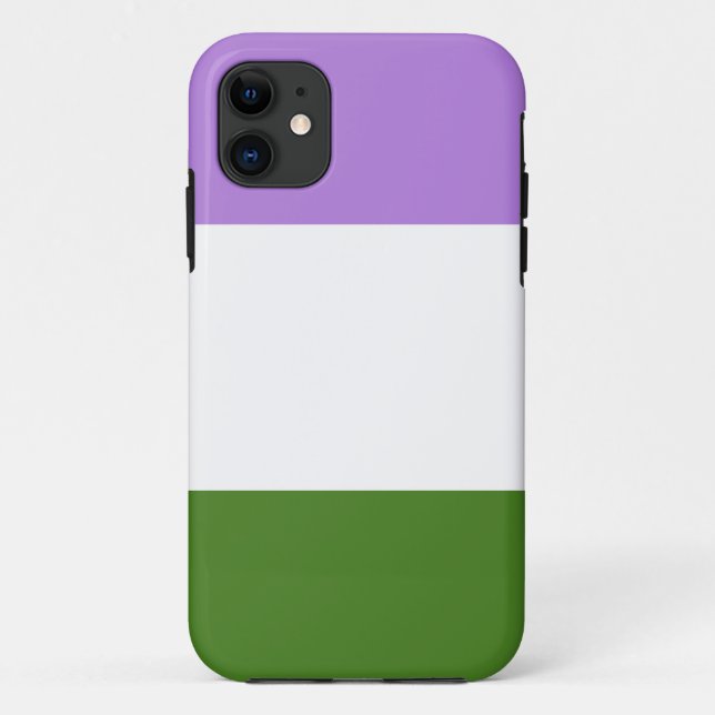 Capa Para iPhone 11 Sinalizador do Orgulho do Genderqueer (Verso)