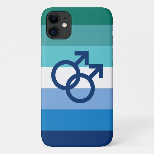 Capa Para iPhone 11 Sinalizador do Orgulho Maleável do Gay MLM (Verso)