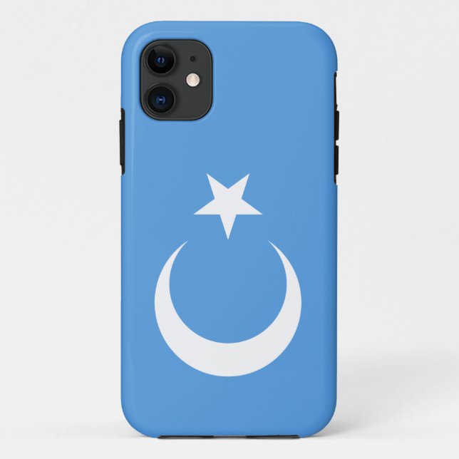 Capa Para iPhone 11 Sinalizador Uyghur/ Turquestão Oriental (Verso)