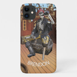 Capa Para iPhone 11 Skeleton de navio pirata