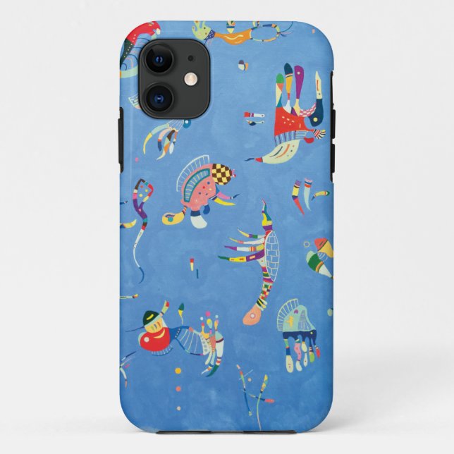 Capa Para iPhone 11 Sky Blue por Wassily Kandinsky (Verso)