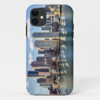 Skyline de Boston do beira-rio