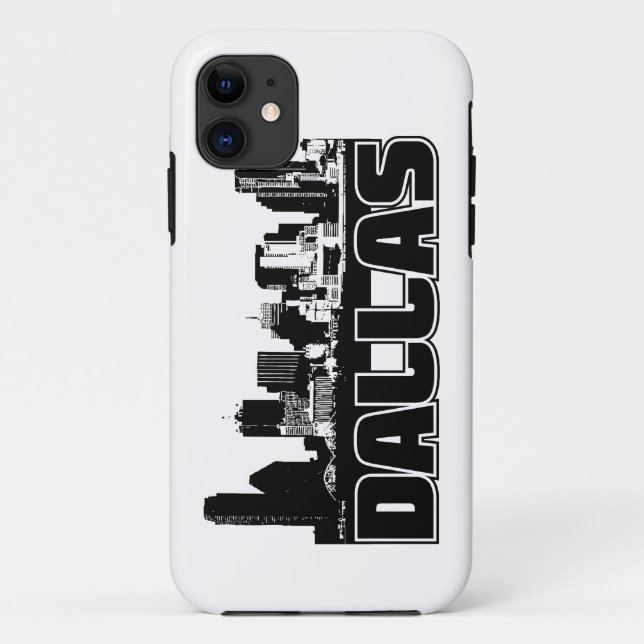 Capa Para iPhone 11 Skyline de Dallas (Verso)
