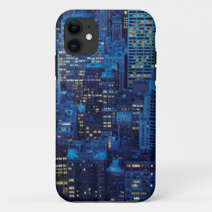 Capa Para iPhone 11 Skyline de NYC, opinião de ângulo alto no