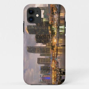 Capa Para iPhone 11 Skyline financeira de Miami no crepúsculo