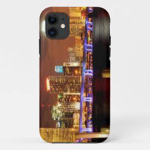 Capa Para iPhone 11 Skyline na noite, Florida de Miami