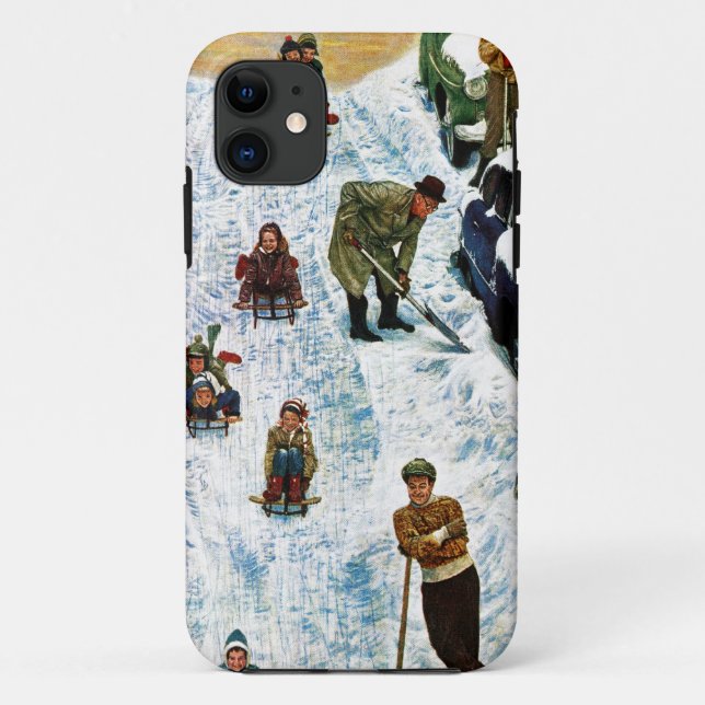 Capa Para iPhone 11 Sledding e escavar para fora (Verso)