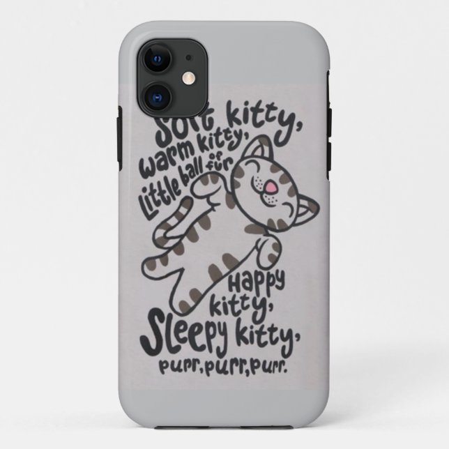 Capa Para iPhone 11 SleepyKittySongCase (Verso)