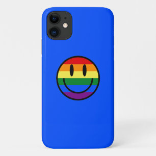 Capa Para iPhone 11 Smiley face arco-íris