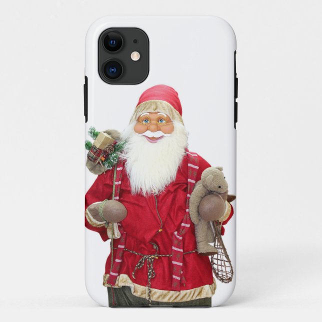 Capa Para iPhone 11 Smiling Santa Claus Cartoon (Verso)