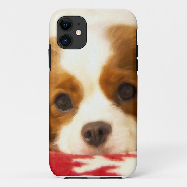 Capa Para iPhone 11 Snowflake Cavalier King Charles Spaniel (Verso)