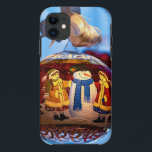 Capa Para iPhone 11 Snowman Christmas Ball<br><div class="desc">boneco de natal do boneco de neve, trabalho de arte retro pintando belas, alegres artes engraçadas geadas, gelo bola de neve queda de neve, sorriso de esférula de neve bonitinho, ilustração de desenho animado decoração de feliz, ano novo frio feliz, neve de celebração branca de xmas, decoração de bola de...</div>