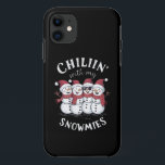 Capa Para iPhone 11 Snowman Christmas Chillin with My Snowmies Gift<br><div class="desc">Snowman Christmas Chillin with My Snowmies Gift</div>