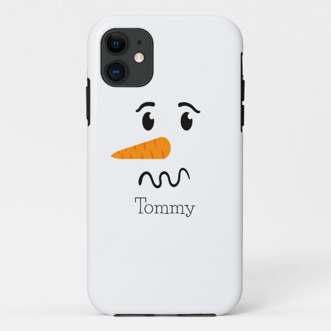 Capa Para iPhone 11 Snowman Confusa Face Frosty (Verso)