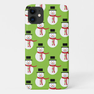 Capa Para iPhone 11 Snowman de Natal, Branca Snowman, Carrot Nose
