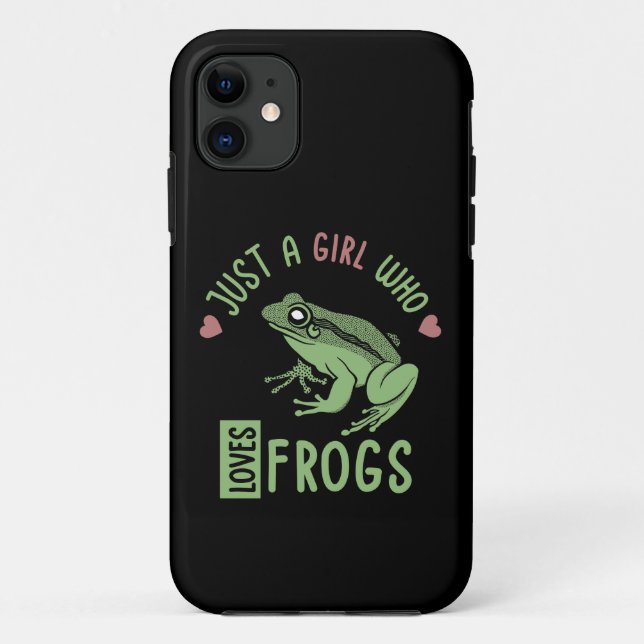 Capa Para iPhone 11 Só uma garota que ama sapos de presentes para aman (Verso)