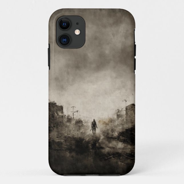 Capa Para iPhone 11 Sobrevivente Solitário Apocalyptic (Verso)