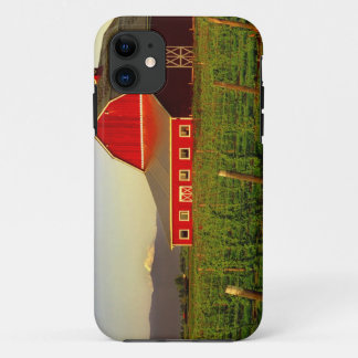 Capa Para iPhone 11 Sol da noite em um celeiro em Skagit, Washington