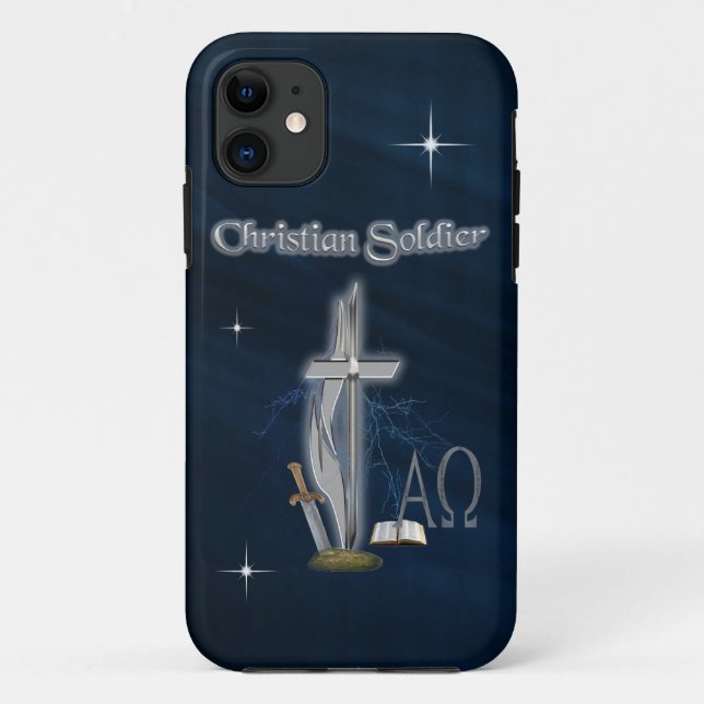 Capa Para iPhone 11 Soldado Cristão (Verso)