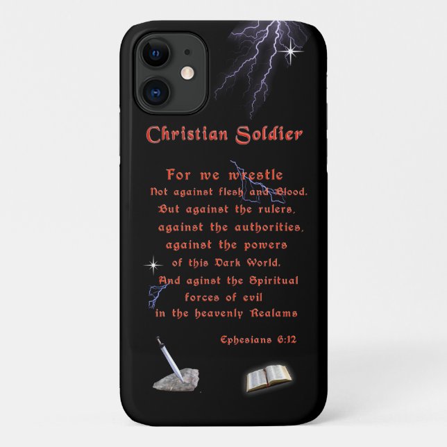 Capa Para iPhone 11 Soldados Cristãos (Verso)
