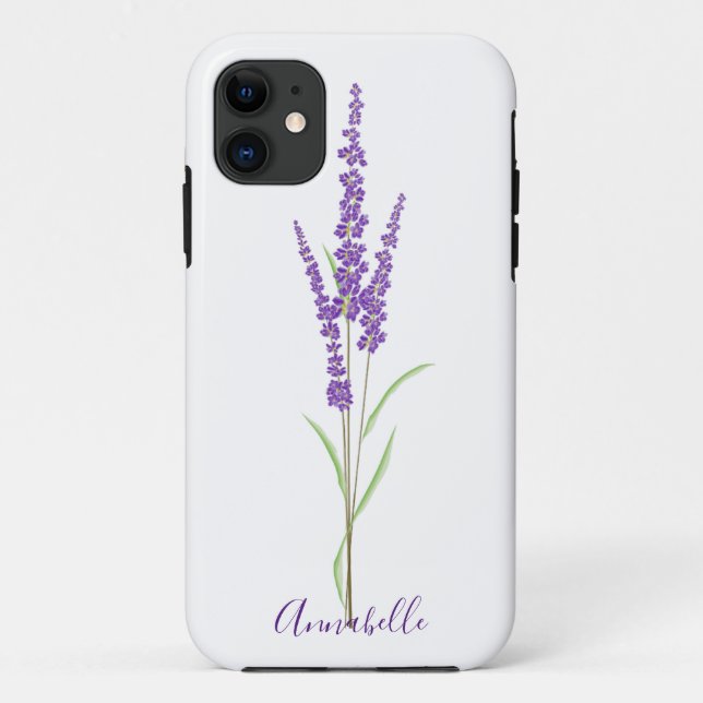 Capa Para iPhone 11 Solteiro Lavanda | Personalizado (Verso)