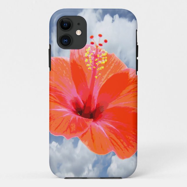 Capa Para iPhone 11 Somente uma flor do hibiscus + seus texto & ideias (Verso)