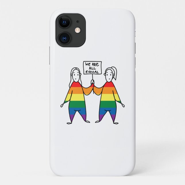 Capa Para iPhone 11 Somos Todos Iguais (Verso)