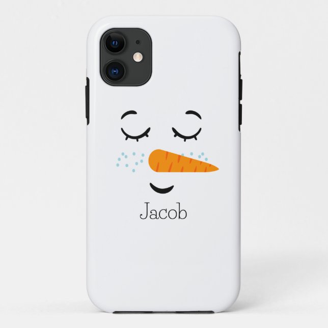 Capa Para iPhone 11 Sonhando Frosty, o boneco de neve (Verso)