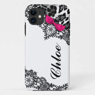 Capa Para iPhone 11 Sonho branco do leopardo do rosa 311 quente no