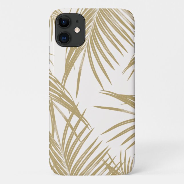 Capa Para iPhone 11 Sonho de Folhas Douradas #1 #tropical (Verso)