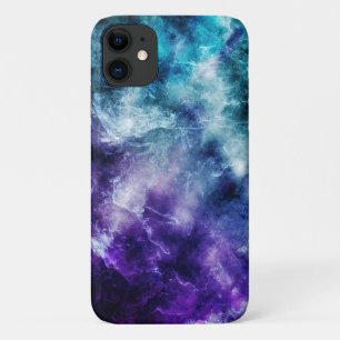 Capa Para iPhone 11 Sonho Marble da Nebula Roxo da Galáxia Teal #1