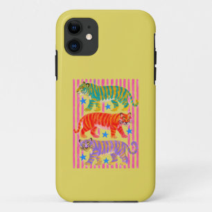 Capa Para iPhone 11 sonhos de tigre arco-íris