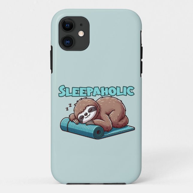Capa Para iPhone 11 Sonolência - Dormir Em Ioga (Verso)