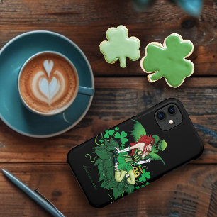 Capa Para iPhone 11 Sorte Verde Irlandês Fada Cabelo Vermelho Trevo