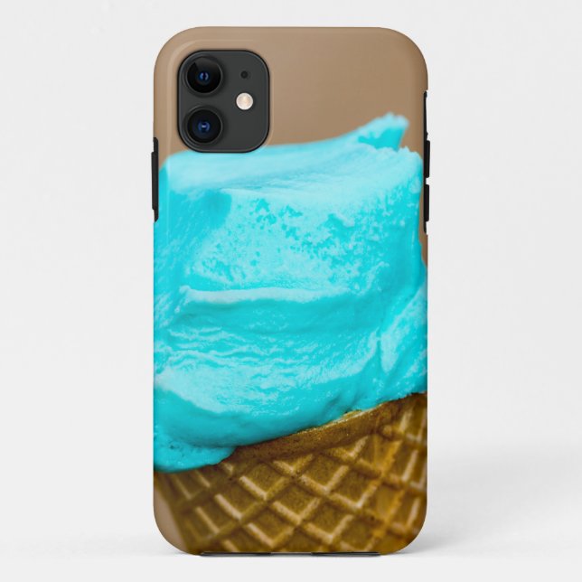 Capa Para iPhone 11 Sorvete com macro waffle (Verso)