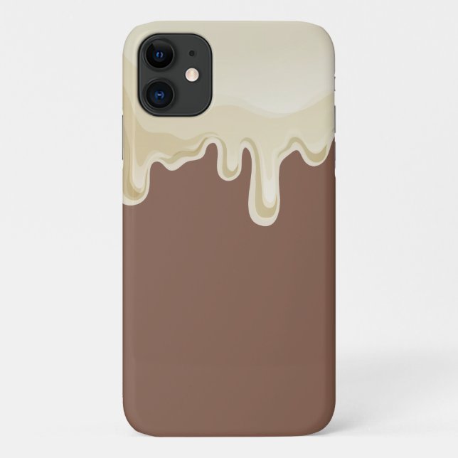 Capa Para iPhone 11 Sorvete de Chocolate Quente (Verso)